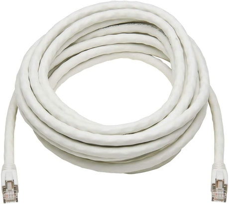 Tripp Lite Cat8 Snagless Ethernet Cable, 25G/40G Certified Network Patch Cable, 22 AWG S/FTP, PoE, White, 20 Feet / 6 Meters, Life Limited Manufacturer's Warranty (N272-020-WH) 20 ft / 6.1M