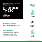 Clover imaging group Clover Remanufactured Toner Cartridge Replacement for Brother TN650 | Black | High Yield 8,000 Black