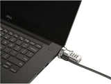 Kensington Universal 3-in-1 Combination Laptop Lock - Preset - Carbon Steel, Plastic - 6 ft - for Notebook