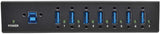 Tripp Lite 7-Port Industrial USB-A 3.0 SuperSpeed Hub with 15KV ESD Immunity, Metal Case, Mountable, USB Type-A (U360-007-IND), Black 7-Port Industrial Hub
