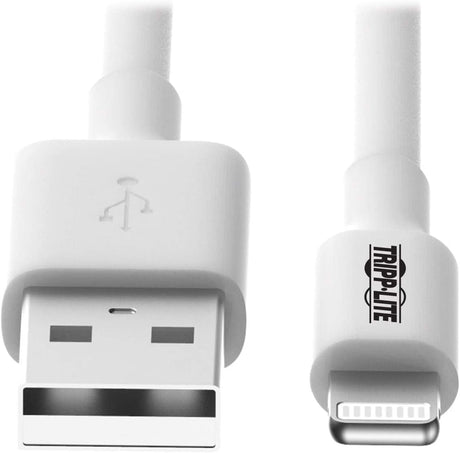 Tripp Lite USB-A to Lightning Charging &amp; Data Cable, MFi Certified for Apple iPhone, iPad &amp; iPod - White, 3 Feet / 1 Meter, 2-Year Warranty (M100-003-WH) White 3 ft.