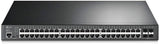 TP-Link TL-SG3452P | 48 Port Gigabit L2+ Managed PoE Switch | 48 PoE+ Port @384W, 4 x SFP Slots | PoE Auto Recovery | Omada SDN Integrated | IPv6 | Static Routing | Limited Lifetime Protection 48 Port PoE+, 4 SFP Slots