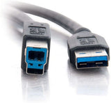 C2g/ cables to go C2G USB Cable, USB 3.0 Cable, USB A to B Cable, 6.56 Feet (2 Meters), Black, Cables to Go 54174 USB A Male to B Male 6.6 Feet