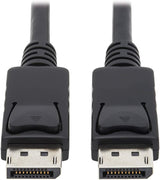 Tripp Lite DisplayPort Cable with Latches (M/M), DP to DP, 4K x 2K, 6-ft. (P580-006), Black 6' Cable