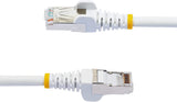 StarTech.com 15ft CAT6a Ethernet Cable - Low Smoke Zero Halogen (LSZH) - 10 Gigabit 500MHz 100W PoE RJ45 S/FTP White Network Patch Cord Snagless w/Strain Relief (NLWH-15F-CAT6A-PATCH)