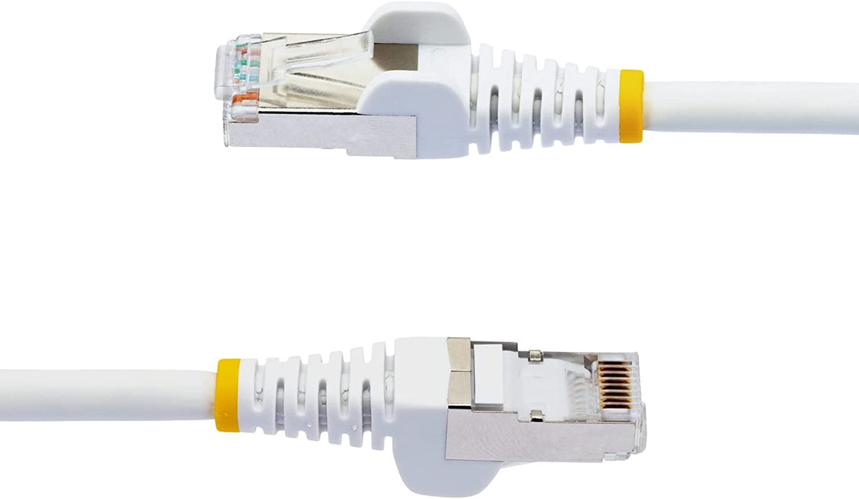 StarTech.com 25ftCAT6a Ethernet Cable - Low Smoke Zero Halogen (LSZH) - 10 Gigabit 500MHz 100W PoE RJ45 S/FTP White Network Patch Cord Snagless w/Strain Relief (NLWH-25F-CAT6A-PATCH)