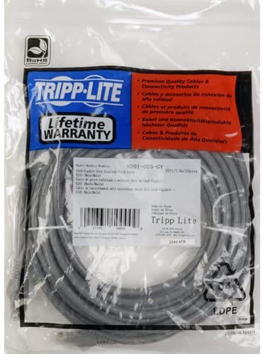Tripp Lite Cat6 Gigabit Snagless Molded Patch Cable (RJ45 M/M) - Gray, 50-ft.(N201-050-GY) 50-ft. Gray