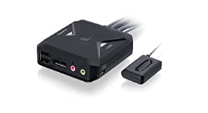IOGEAR KVM 2-Port 4K Switch with DisplayPort, USB-C and Audio - GCS82DPC