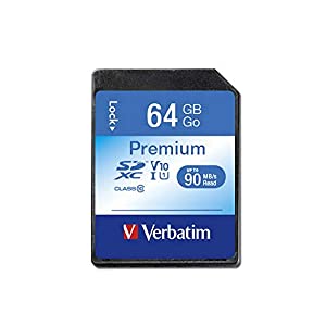 Verbatim 64GB Premium SDXC Memory Card, UHS-I V10 U1 Class 10 64 GB