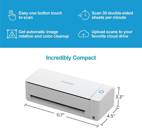 Fujitsu ScanSnap iX1300 Compact Wi-Fi Document Scanner for Mac or PC, White ScanSnap iX1300 White Scanner