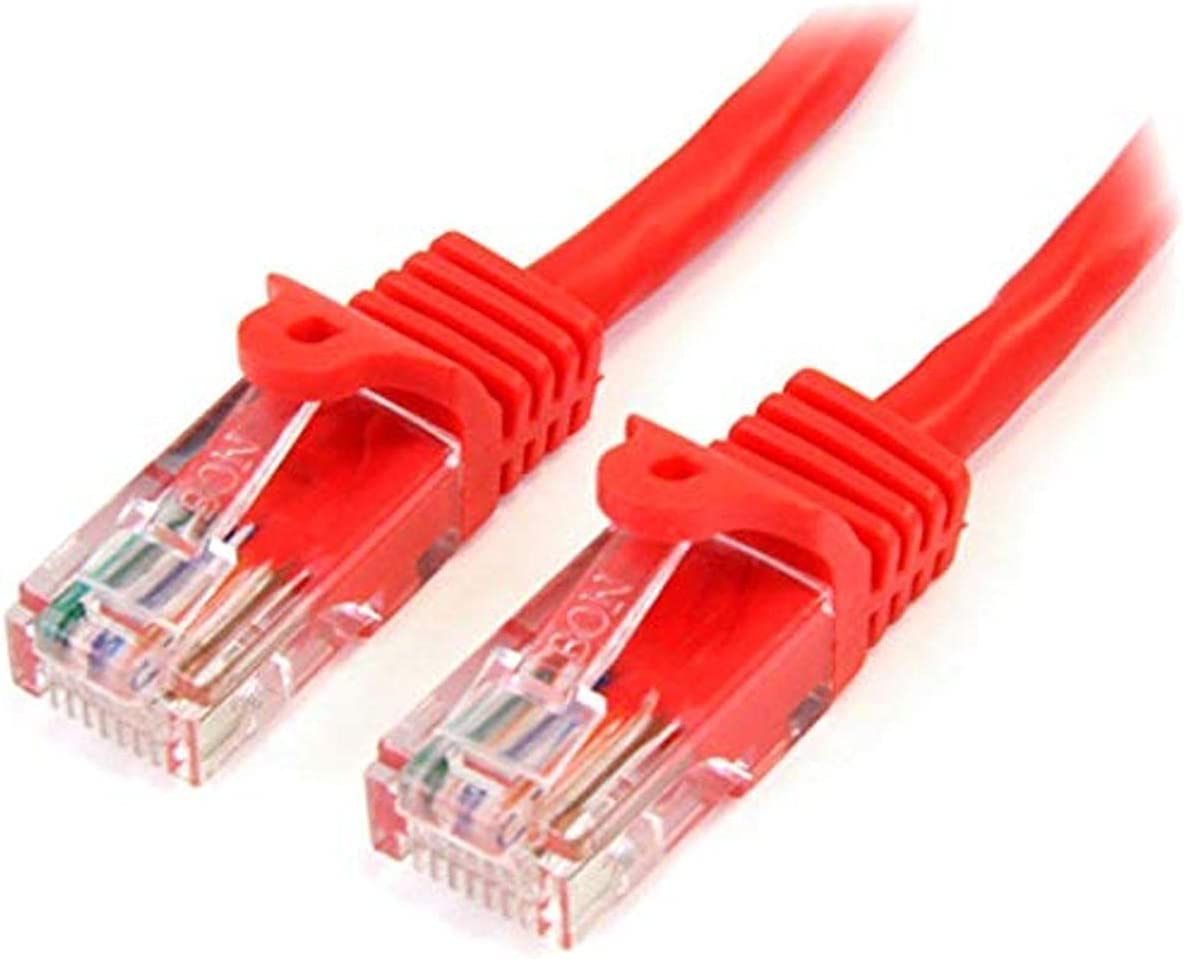 StarTech.com Cat5e Ethernet Cable - 30 ft - Red- Patch Cable - Snagless Cat5e Cable - Long Network Cable - Ethernet Cord - Cat 5e Cable - 30ft (45PATCH30RD) 30 ft / 9m Red