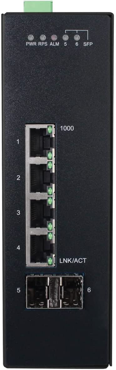 Tripp Lite Industrial 4-Port Lite Managed Gigabit Ethernet Switch, 2 SFP GbE Slots, 10/100/1000 Megabit RJ45 Ports, 14° to 140°F Temperature Range, 3-Year Manufacturer's Warranty (NGI-S04C2) Lite Managed 4-Port 2 SFP Slots