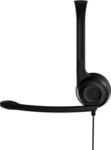 Epos Sennheiser PC 5 Chat - Headset for Internet Communication, E-Learning and Gaming - Noise Cancelling Microphone, Casual Gaming Lightweight, high Comfort, Minimalistic, Black