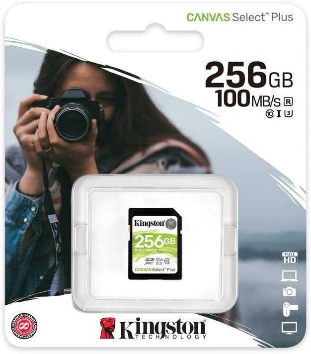Kingston 256 GB SDXC Class 10 Flash Memory Card SDS2 Memory