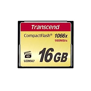 Transcend 16GB CompactFlash Memory Card 1000x (TS16GCF1000) 16 GB