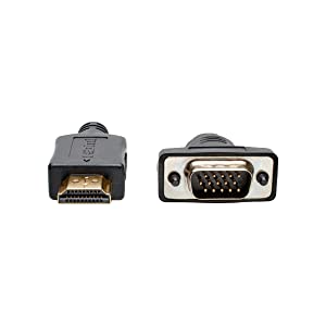 Tripp Lite HDMI to VGA Active Adapter Converter Cable, Low Profile, Male-to-Male, 1080p @ 60Hz, 6 Feet / 1.8 Meters, 3-Year Warranty (P566-006-VGA) 6ft. HDMI to VGA