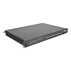 Tripp Lite 24-Port Gigabit Ethernet Switch L2 Managed 2 Dedicated SFP Slots 10/100/1000Mbps w/12-Outlet PDU (NSS-G24D2) 24-Port w/ PDU Managed