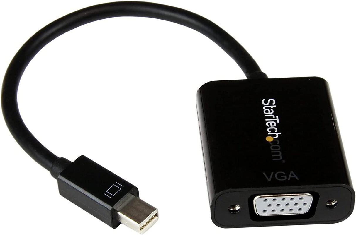 StarTech.com Mini DisplayPort to VGA Adapter - Active Mini DP to VGA Converter - 1080p Video - mDP or Thunderbolt 1/2 Mac/PC to VGA Monitor/Projector/Display - mDP 1.2 to VGA Dongle - Black (MDP2VGA2)