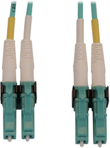 Tripp Lite Switchable Fiber Cable, 400G Duplex Multimode 50/125 OM4 (LC Duplex-PC/LC Duplex-PC), Round LSZH Jacket, Aqua, 1 Meter / 3.3 Feet, Lifetime Limited Manufacturer's Warranty (N820X-01M-OM4) 3.3 ft / 1M