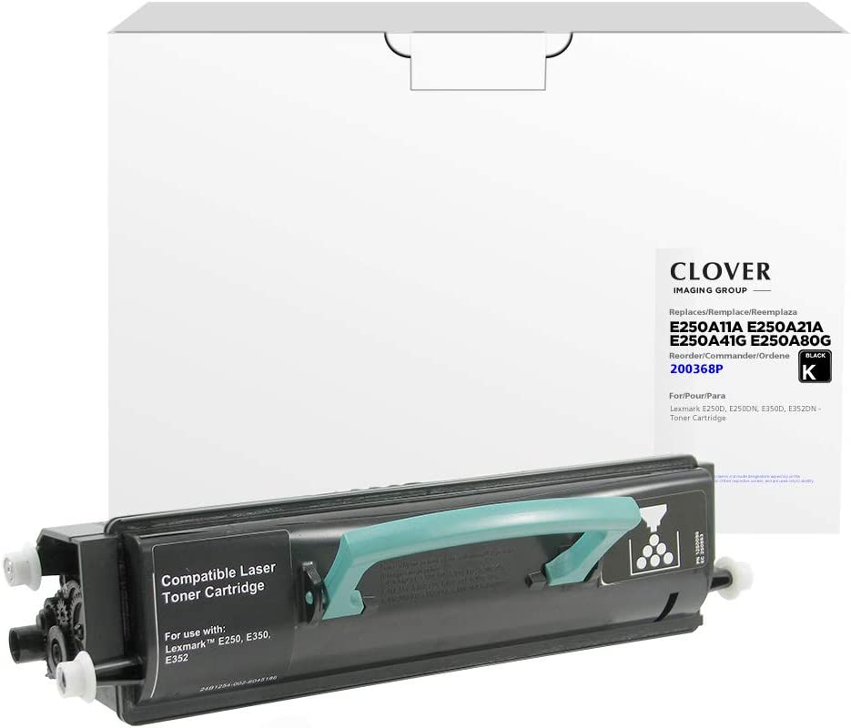 Clover imaging group Clover Remanufactured Toner Cartridge Replacement for Lexmark E250/E252/E350/E352 | Black Black 3,500