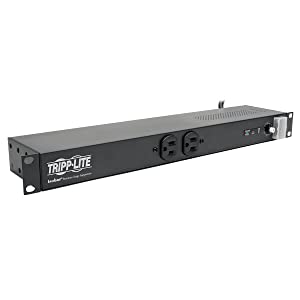 Tripp Lite Isobar 12-Outlet Network Server Surge Protector, 15 ft. Cord w/5-20P Plug, 3840 Joules, 1U Rack-Mount, Metal, &amp; $25,000 INSURANCE (IBAR12-20ULTRA) 20A + Isobar Surge Protection Single