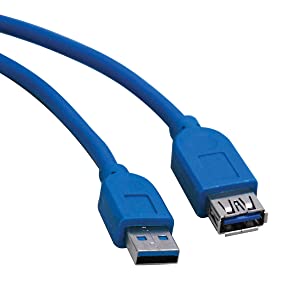 Tripp Lite USB Extension Cable USB 3.0 USB-A SuperSpeed M/F Blue 16ft (U324-016)