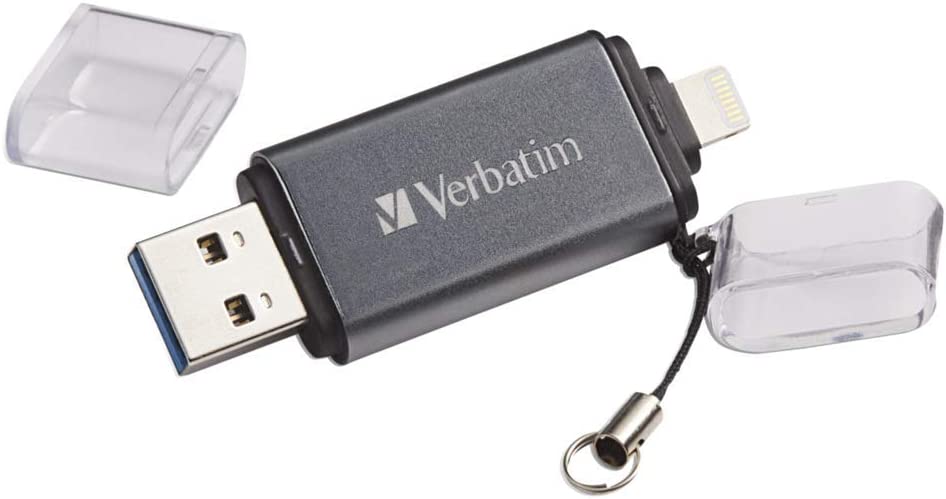 Verbatim 32GB Store ‘n’ Go Dual USB 3.0 Flash Drive for Apple Lightning Devices - Graphite 1 Count (Pack of 1)