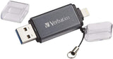 Verbatim 64GB Store ‘n’ Go Dual USB 3.0 Flash Drive for Apple Lightning Devices - Graphite 64 GB