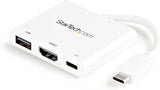 StarTech.com USB-C to HDMI Adapter - White - 4K 30Hz - Thunderbolt 3 Compatible - with Power Delivery (USB PD) - USB C Dongle (CDP2HDUACPW) 0.4" x 2" x 2.4" Power Delivery