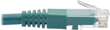 Tripp Lite Cat6 Cat5e Gigabit Molded Patch Cable RJ45 M/M 550MHz Green 1ft 1' (N200-001-GN) 1 ft. Green