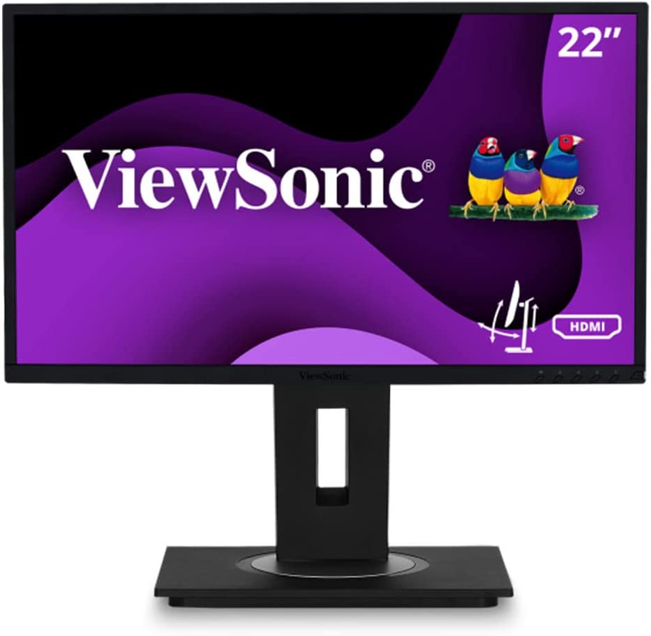 ViewSonic VG2248 22 Inch IPS 1080p Ergonomic Monitor with HDMI DisplayPort USB and 40 Degree Tilt for Home and Office 22-Inch