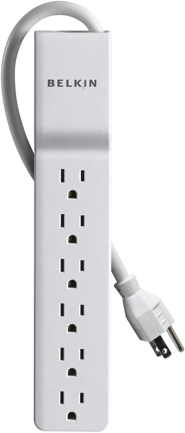Belkin BE106000-2.5 6-Outlet Home/Office Surge Protector (2.5ft Cord)