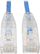 Tripp Lite Cat6 Gigabit Patch Cable, RJ45 M/M, Gigabit, Snagless, UTP, Molded, Slim, Blue, 10 ft. (N201-S10-BL) Blue 10 ft.