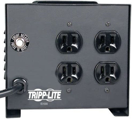 Tripp Lite IS1000 Isolation Transformer 1000W Surge 120V 4 Outlet 6ft Cord TAA GSA