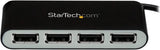 StarTech.com 4 Port USB 2.0 Hub - USB Bus Powered - Portable Multi Port USB 2.0 Splitter and Expander Hub - Small Travel USB Hub (ST4200MINI2)