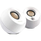 Creative Pebble 2.0 USB-Powered Desktop Speakers with Far-Field Drivers and Passive Radiators for PCs and Laptops (White) 2.0 USB-A Speaker (White)
