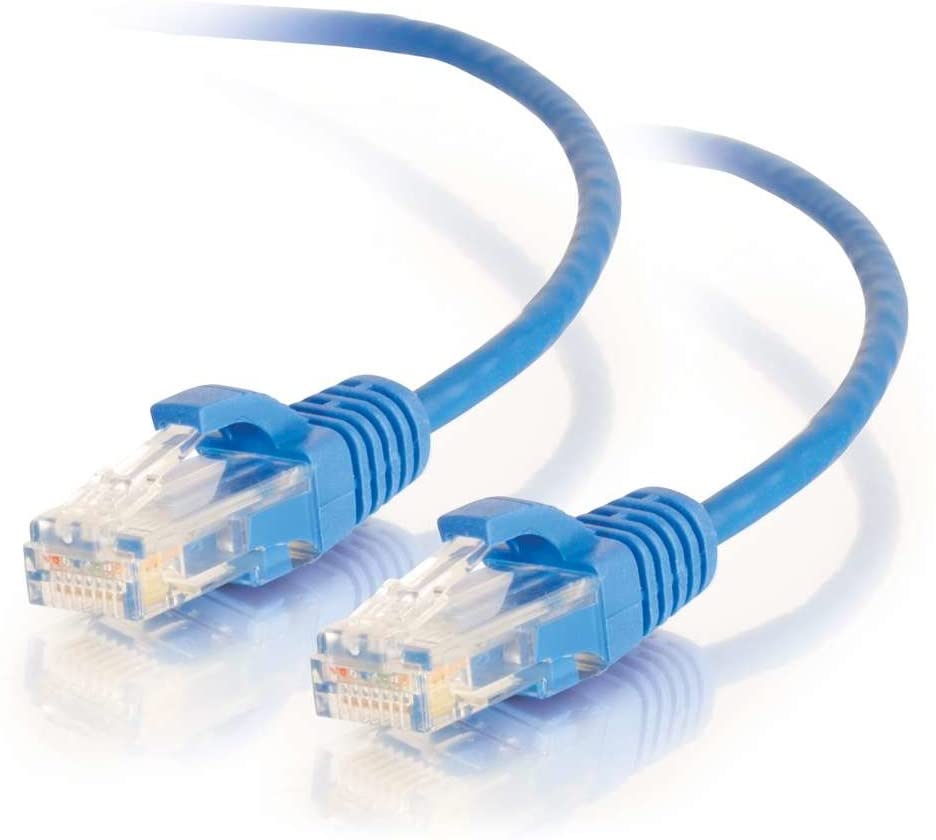 C2g/ cables to go C2G 01083 Cat6 Slim Cable - Snagless Unshielded Slim Network Patch Cable, Blue (10 Feet, 3.04 Meters) 10-feet Blue