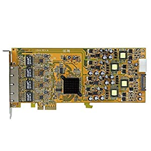 StarTech.com 4 Port Gigabit PoE (Power over Ethernet) Card - PCIe Network Card - PoE / PoE+ Up to 25W Per Port - PCIe NIC - Gigabit Ethernet Card (ST4000PEXPSE)