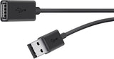 Belkin 's Extension Cable6 Ft4 Pin USB Type A to 4 Pin USB Type A (F), Black (F3U153BT1.8M)