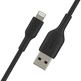 Belkin BoostCharge Lightning Cable - 3.3ft/1M - MFi Certified Apple iPhone Charger USB to Lightning Cable - iPhone Cable - iPhone Charger Cord - Apple Charger - USB Phone Charger - Black Black 3.3 FT PVC Cable