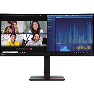 Lenovo ThinkVision P34W-20 34" UW-QHD Curved Screen WLED LCD Monitor - 21:9 - Raven Black - 34" Class - in-Plane Switching (IPS) Technology - 3440 x 1440-1.07 Billion Colors - 300 Nit - 4