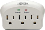 Tripp Lite 3 Outlet Portable Surge Protector Power Strip, Direct Plug In, $5,000 INSURANCE (SK3-0) 3 Outlet Direct Plug-in Outlet