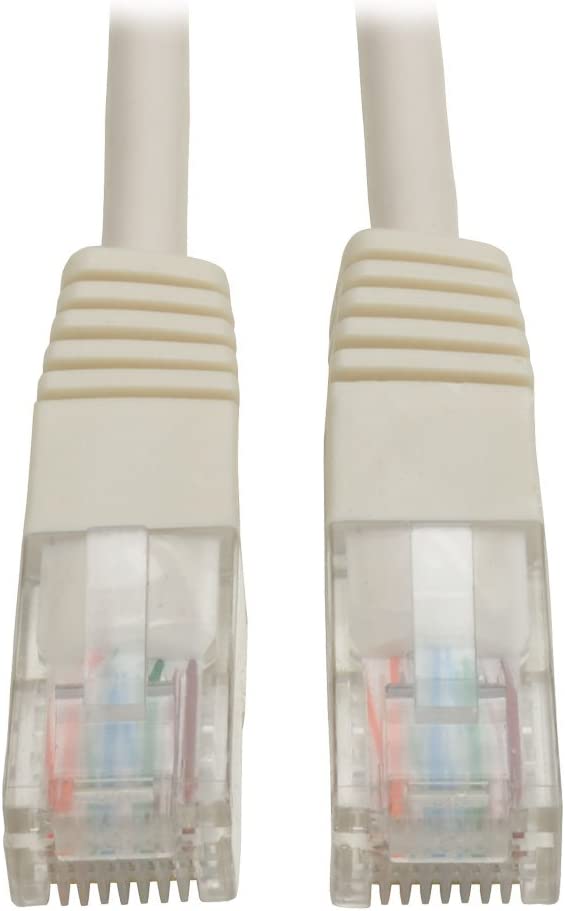 Tripp Lite Cat5e 350MHz Molded Patch Cable (RJ45 M/M) - White, 1-ft.(N002-001-WH) 1 foot White
