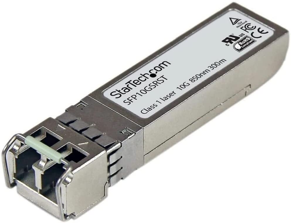 StarTech.com Cisco SFP-10G-SR Compatible SFP+ Module - 10GBASE-SR - 10GbE Multimode Fiber MMF Optic Transceiver - 10GbE SFP+ - LC 300m - 850nm - DDM Cisco Firepower, ASR9000, C9300 (SFP10GSRST) Single SFP-10G-SR Multi Mode Fiber