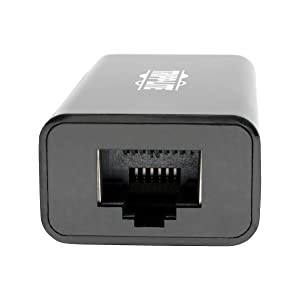 Tripp Lite USB C to Gigabit Ethernet Adapter USB Type C to Gbe Thunderbolt 3 Compatible 10/100/1000 USB-C (U436-06N-GB)