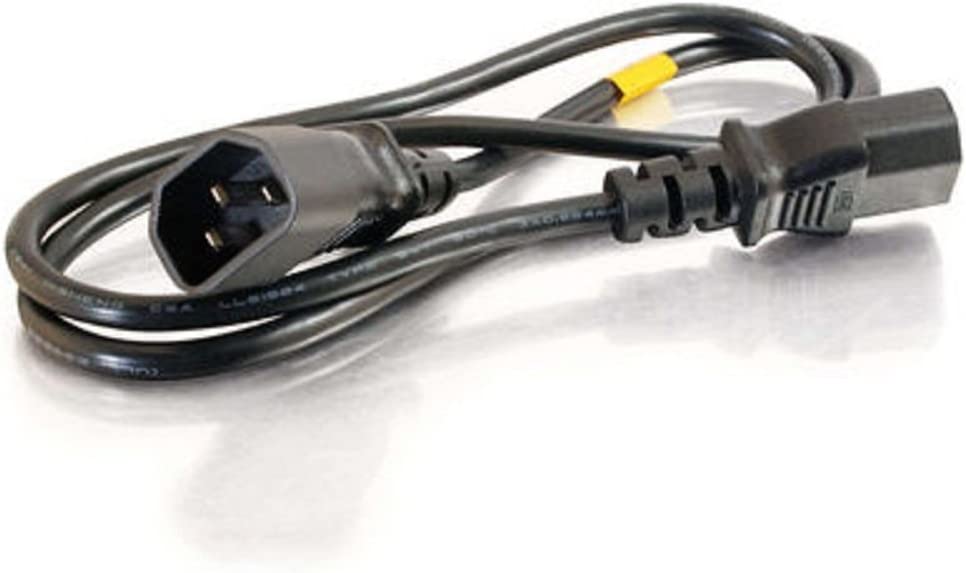 C2g/ cables to go C2G Power Cord, Short Extension Cord, Power Extension Cord, 16 AWG, Black, 3 Feet (0.91 Meters), Cables to Go 29966 Black 3 Feet C14 to C13 16AWG Cord