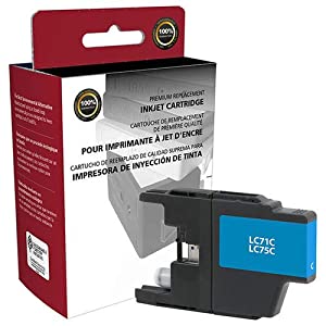 Clover imaging group CIG Remanufactured High Yield Cyan Ink Cartridge (Alternative for Brother LC71C, LC75C) (600 Yield)