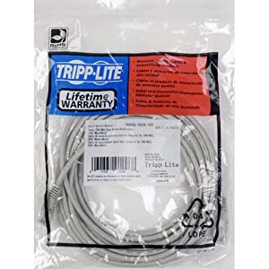 Tripp Lite Cat5e 350MHz Molded Patch Cable (RJ45 M/M) - Gray, 1-ft.(N002-001-GY) 1 foot Gray