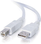 C2g/ cables to go C2G USB Cable, USB 2.0 Cable, USB A to B Cable, 6.56 Feet (2 Meters), White, Cables to Go 13172 White 6.6 Feet USB A Male to B Male