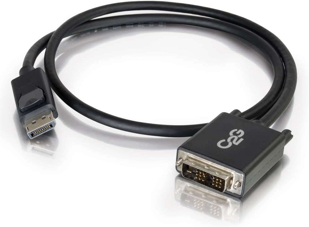 C2g/ cables to go C2G Display Port Cable, Display Port to DVI, Male to Male, Black, 10 Feet (3.04 Meters), Cables to Go 54330 10 Feet DisplayPort To DVI